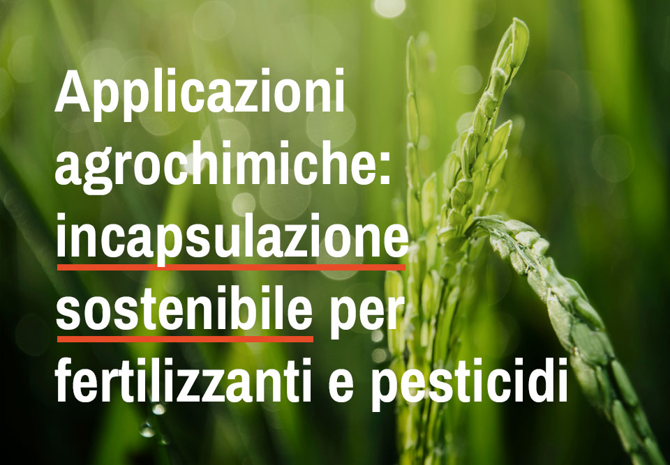 Incapsulazione sostenibile, nano-incapsulazione, Sphera Encapsulation, agrochimico, fertilizzanti, pesticidi, fertilizzanti e pesticidi incapsulati, efficacia prodotto agrochimico, sostenibilità ambientale.